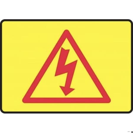 Accuform HIGH VOLTAGE AND HAZARD SIGN 7 in  X 10 in MELC504XL